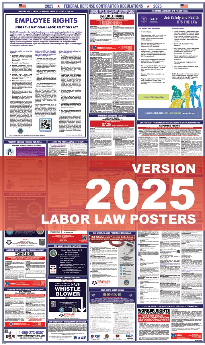 2025 All In One Federal Only Compliance Labor Law Poster